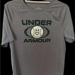 Under Armour Gray and Green Boy’s Performance Tee